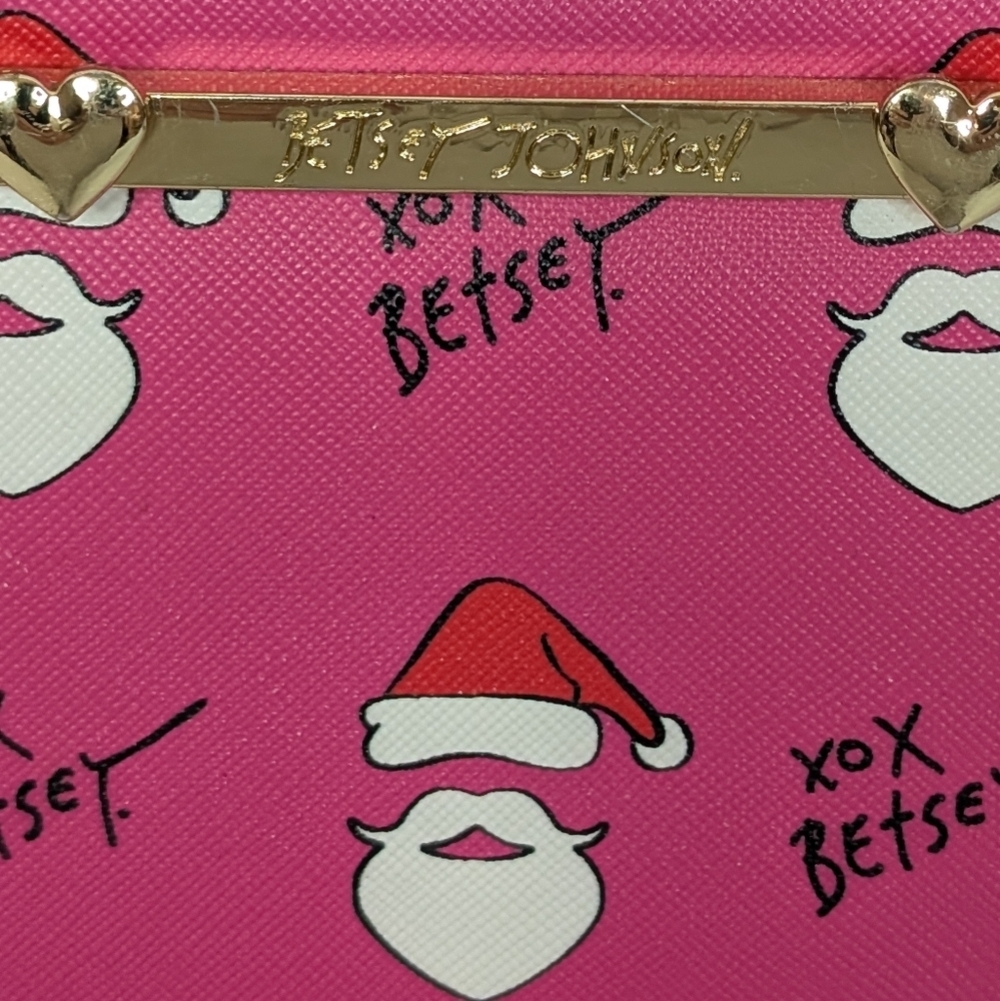 Betsey Johnson Santa Full Size Wallet Wristlet - Picture 2 of 13